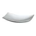 Double Wall Hammered Stainless Steel Curve Tray (15"x8 1/4")